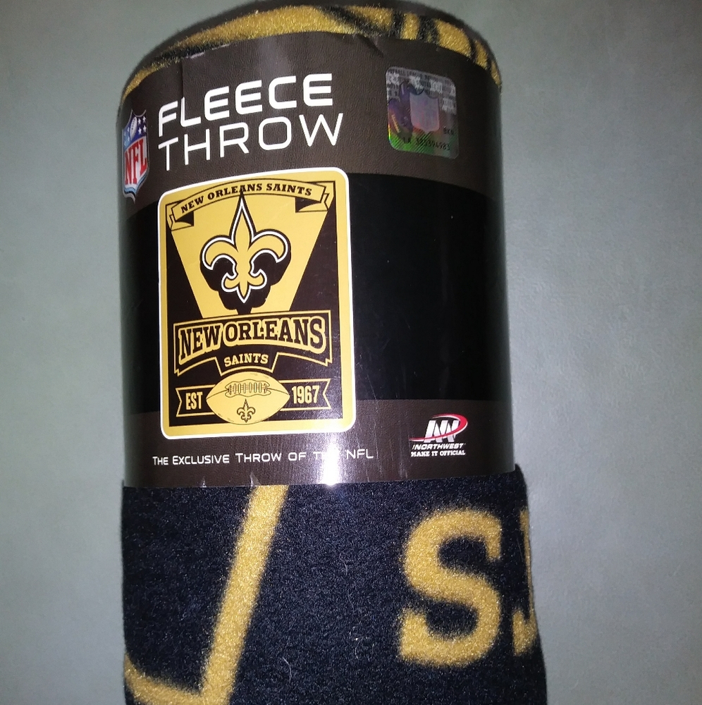 New Orleans Saints Fleece Throw
